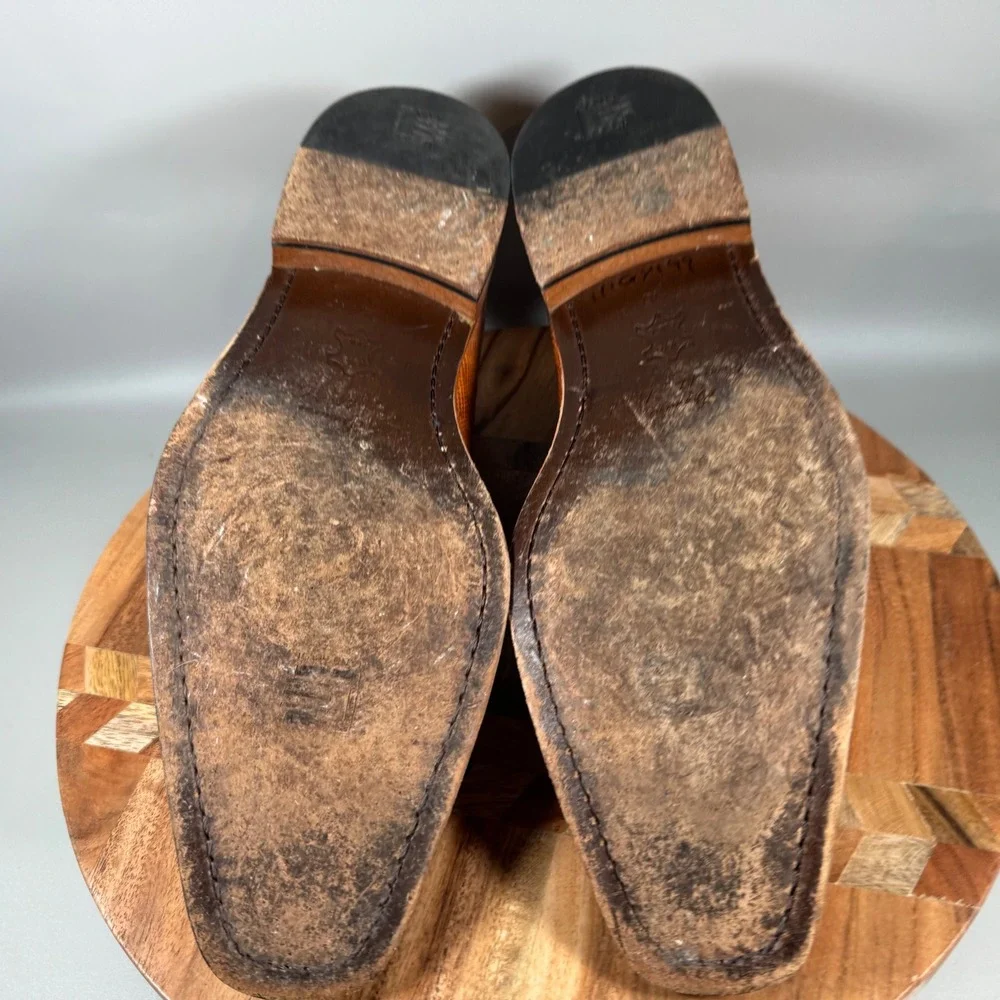 David‎ Eden Genuine Lizard Crocodile Embossed Leather Oxford Dress Shoes Mens 10